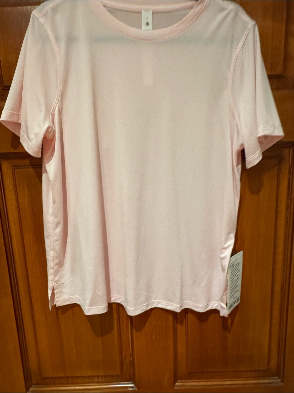 lululemon athletica Pale Pink Short Sleeve Crewneck Tee